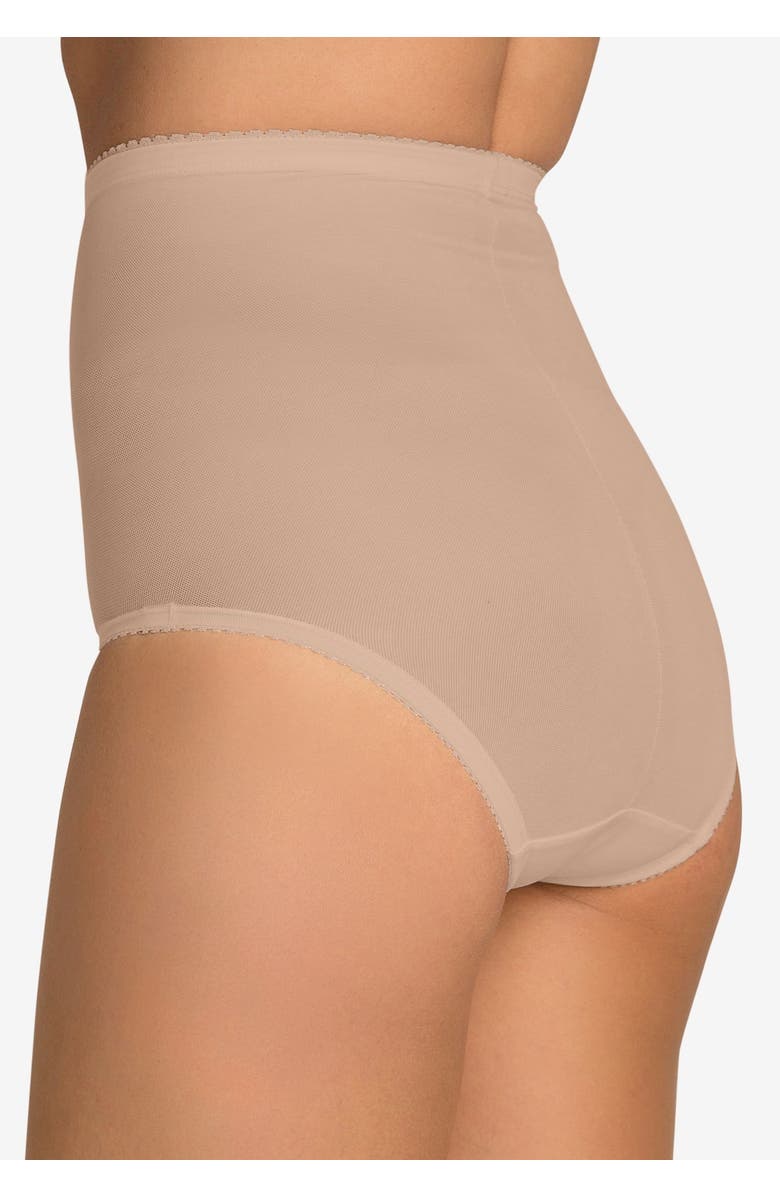 Secret Solutions Power Mesh Firm Control Shaping Brief, Alternate, color, Black