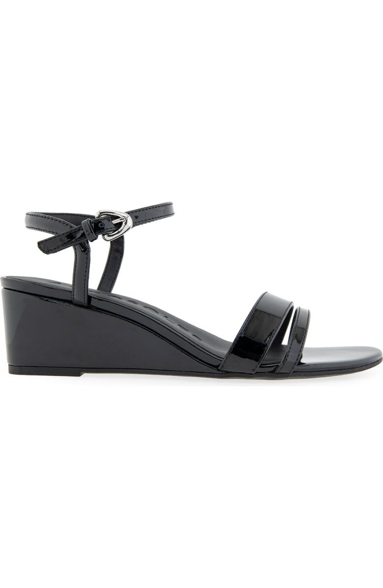 Aerosoles Witt Wedge Sandal, Alternate, color, Black Patent Faux Leather