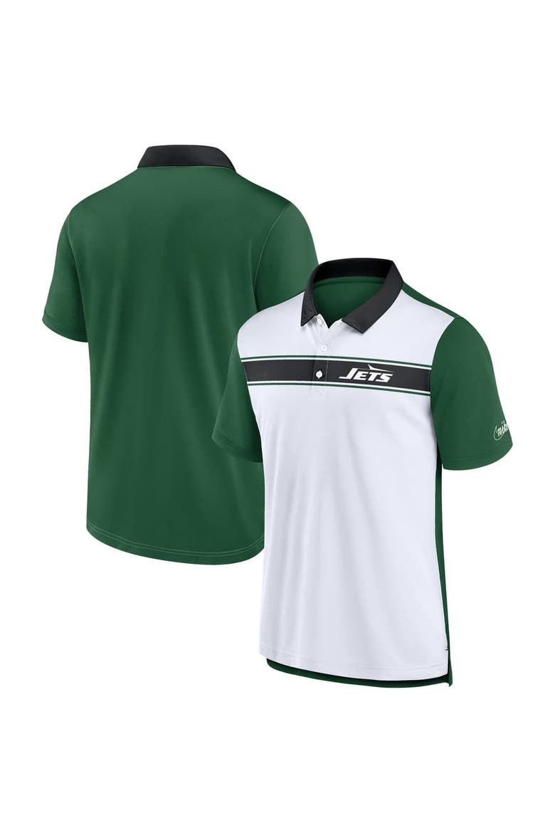 Men's Nike  White/Green New York Jets Rewind Pique Polo, Main, color, White
