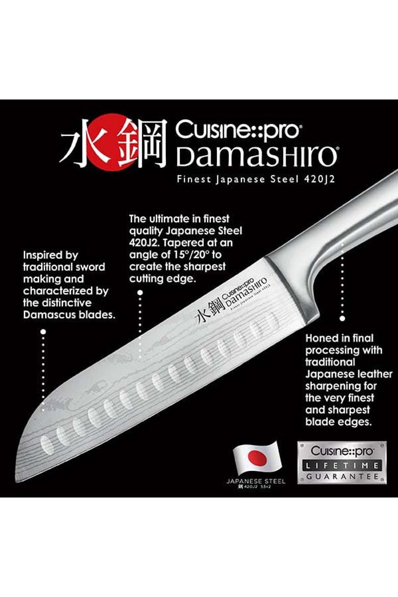 Damashiro® 4-Piece Steak Knife Set, Alternate, color, Silver
