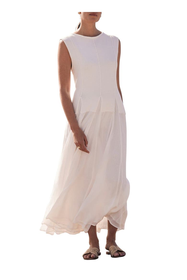 Cotton Drop Waist Maxi Dress, Alternate, color, Ivory
