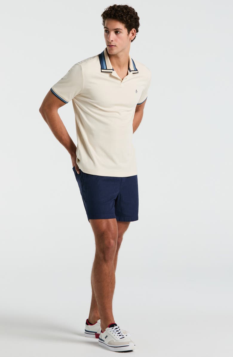 Original Penguin Tipped Cotton Interlock Polo, Alternate, color, Birch