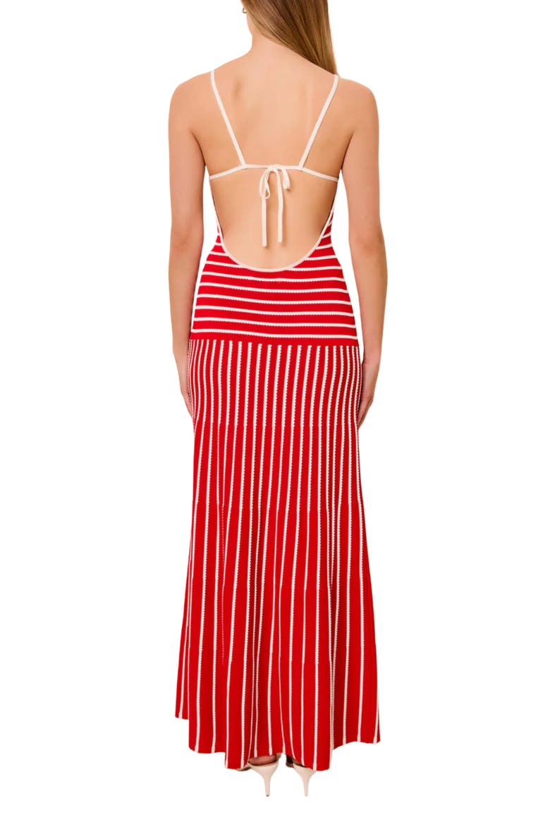The Lottie Stripe Sleeveless Knit Maxi Dress, Alternate, color, LIPSTICK RED
