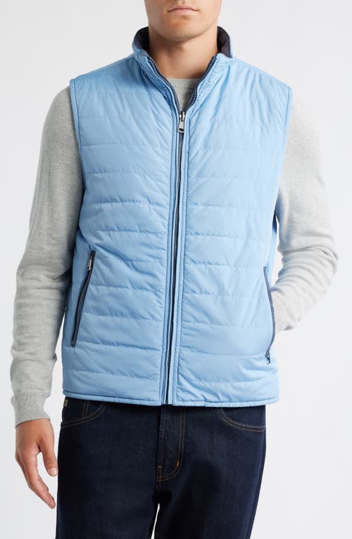 Scott Barber Reversible Quilted Vest In Blue