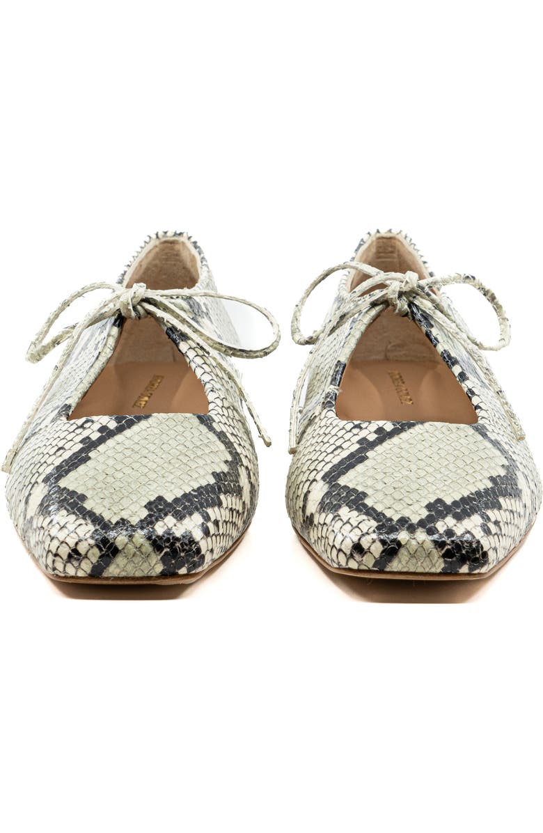 Andrea Gomez Amelia Leather Ballerina, Alternate, color, Grey Faux Phyton