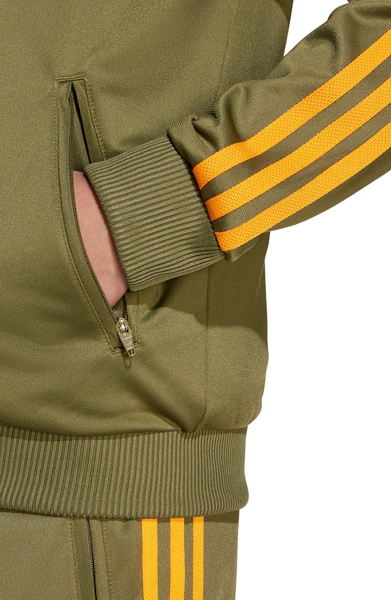 adidas Kids' Firebird Recycled Polyester Track Jacket, Alternate, color, Focus Olive