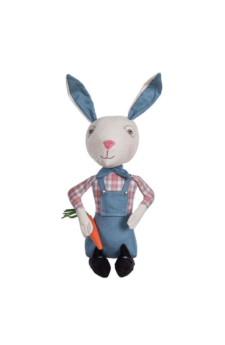 Gallerie II Brixton Bunny Spring Gathered Traditions Joe Spencer's Figurine Doll 19", Main, color, Blue