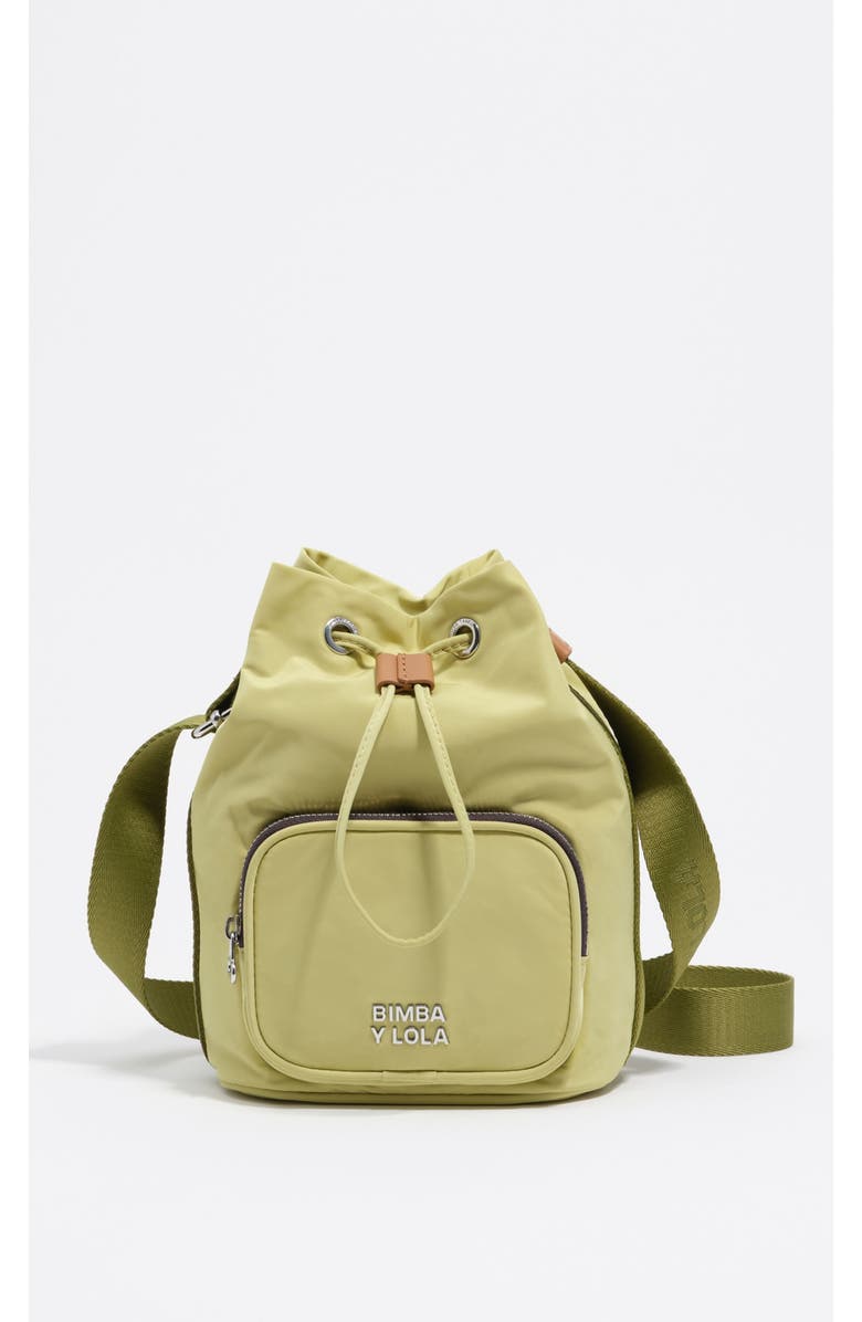 Bimba y Lola Nylon Mini Bag Adjustable Strap, Main, color, Pale Lime