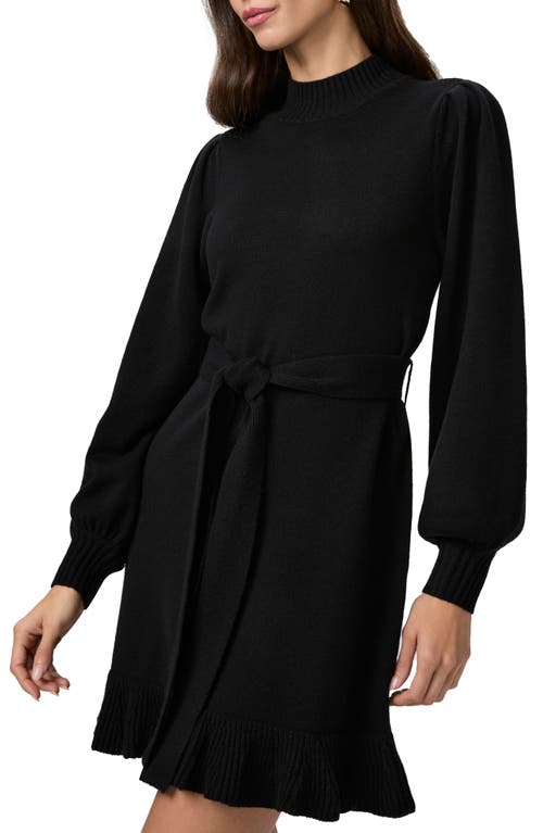 Paige Julita Long Sleeve Wool Blend Sweater Dress In Black