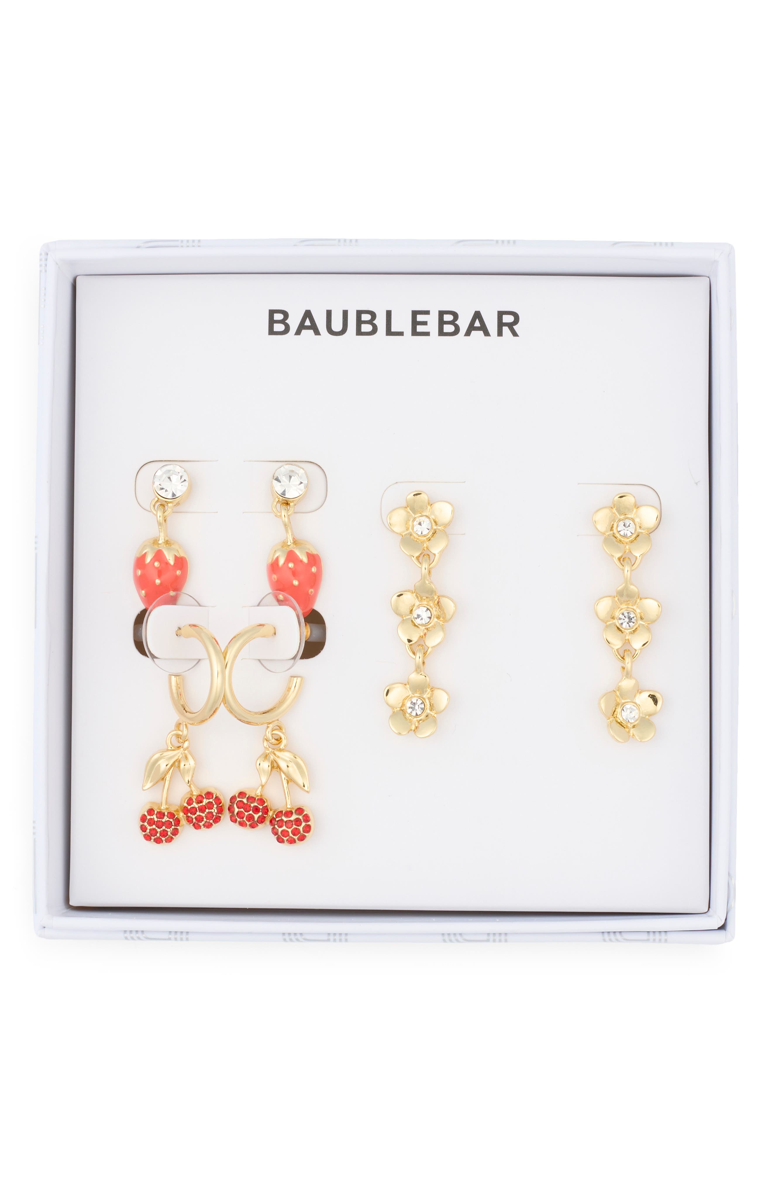 BaubleBar Fresh Picks Set of 3 Assorted Earrings