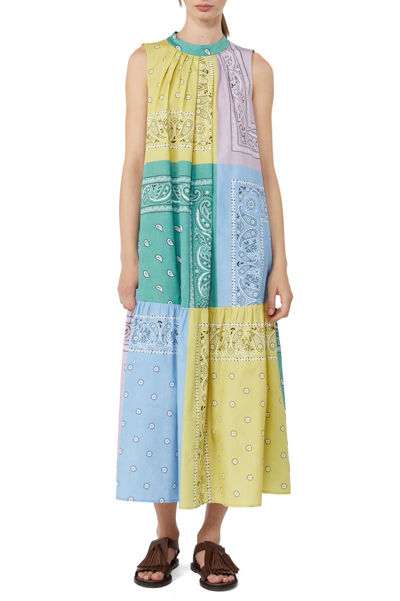 Regno Bandana Print Cotton Dress, Main, color, MULTICOLOUR