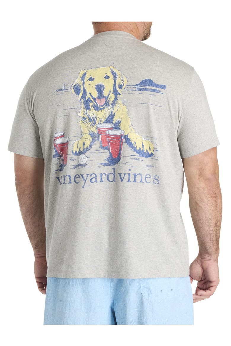 Big & Tall Pup Cup Graphic Tee, Main, color, GREY HEATHER