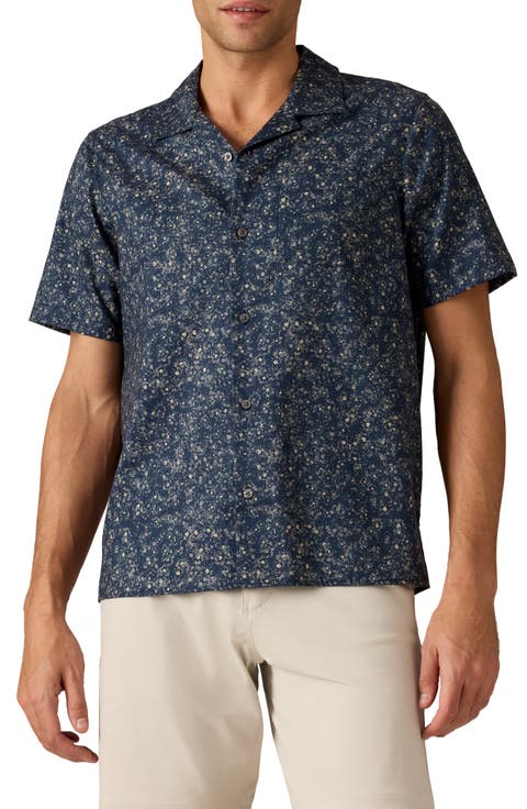 Floral Stretch Twill Camp Shirt