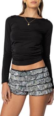 EDIKTED Kristy Open Cowl Back Top