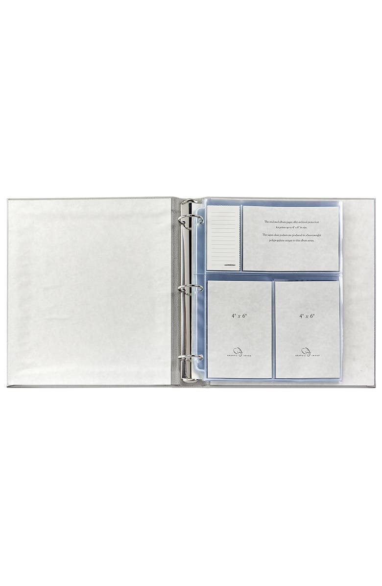 Graphic Image Large 3-Ring Clear Pocket Album, Alternate, color, Beechwood