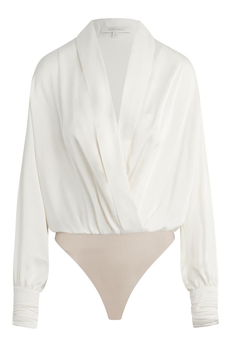 The Better Off Satin Bodysuit, Alternate, color, IVORY