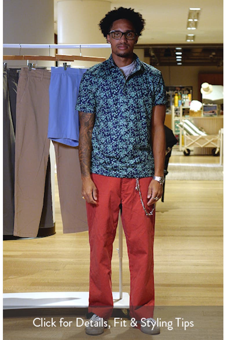 Ditsy Floral Tech Jersey Golf Polo video