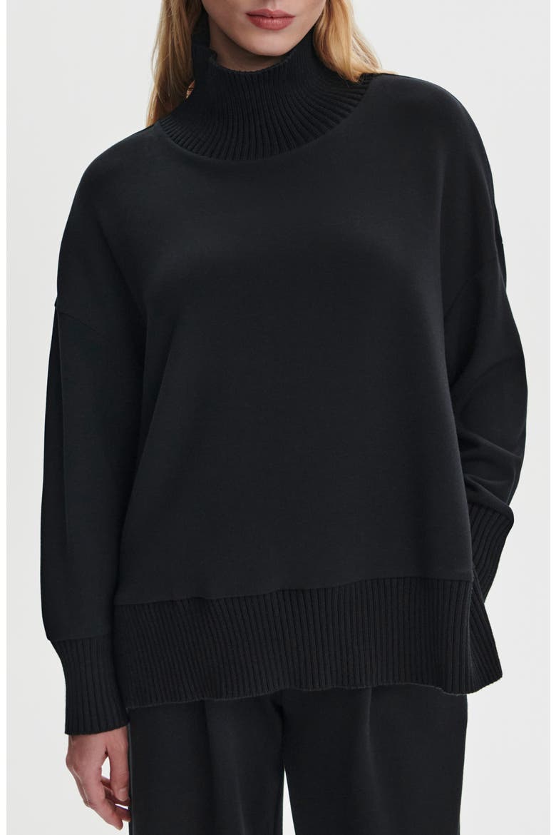 Barker Turtleneck Sweatshirt, Main, color, BLACK