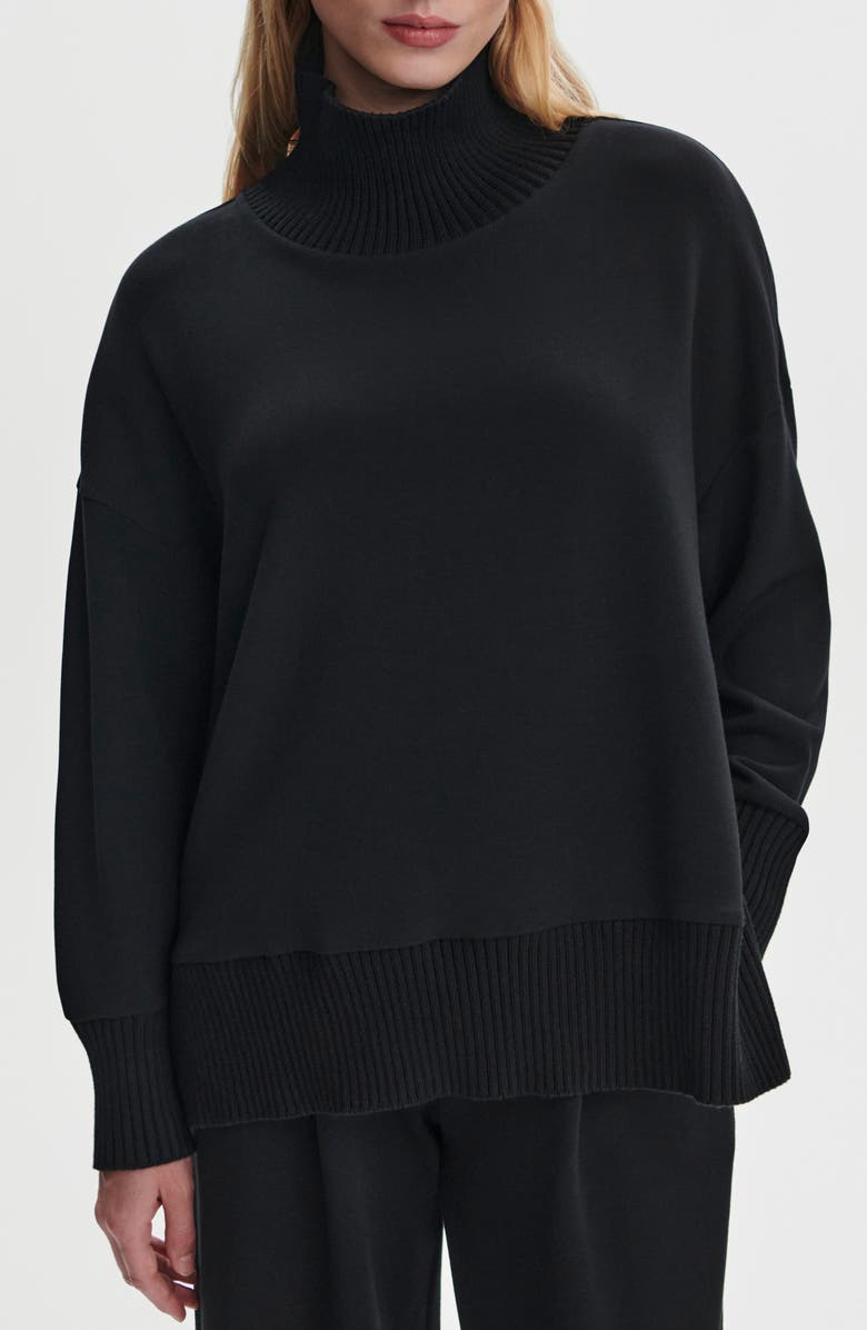 Varley Barker Turtleneck Sweatshirt, Main, color, Black