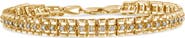 Haus of Brilliance Silver 2.0 Cttw Diamond Double-Link Tennis Bracelet