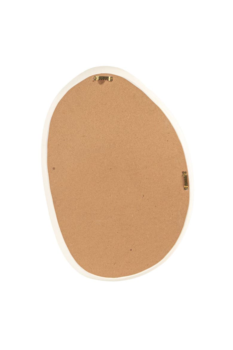 Resin Framed Wall Mirror, Antique White, Alternate, color, White