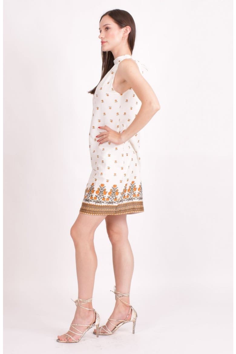 Hazie Halter Cotton Mini Dress, Alternate, color, White