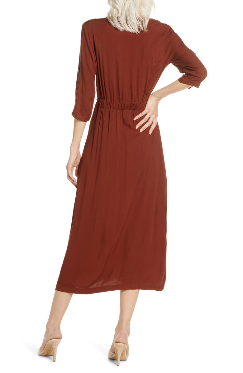 BB Dakota by Steve Madden BB Dakota Asymmetrical Button Front Shirtdress, Alternate, color, 