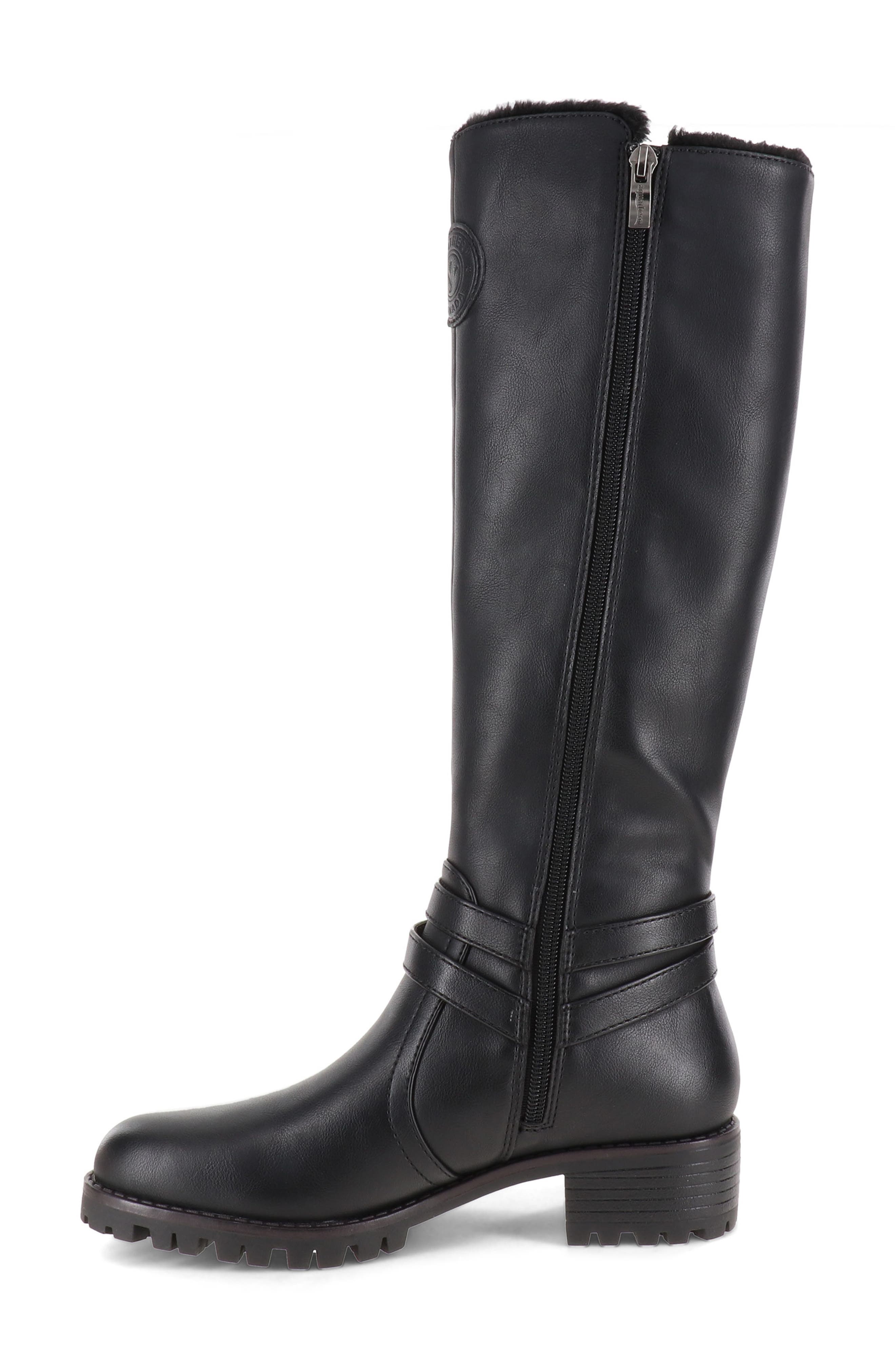 AQUATHERM BY SANTANA CANADA Cedar Faux Fur Lined Tall Boot, Alternate, color, Black