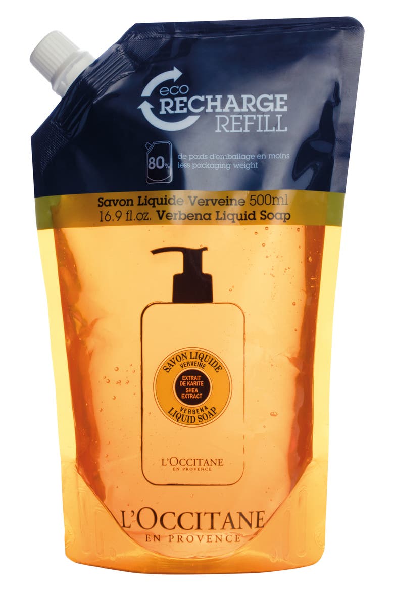 Verbena Liquid Soap Eco-Refill, Main, color, NO COLOR