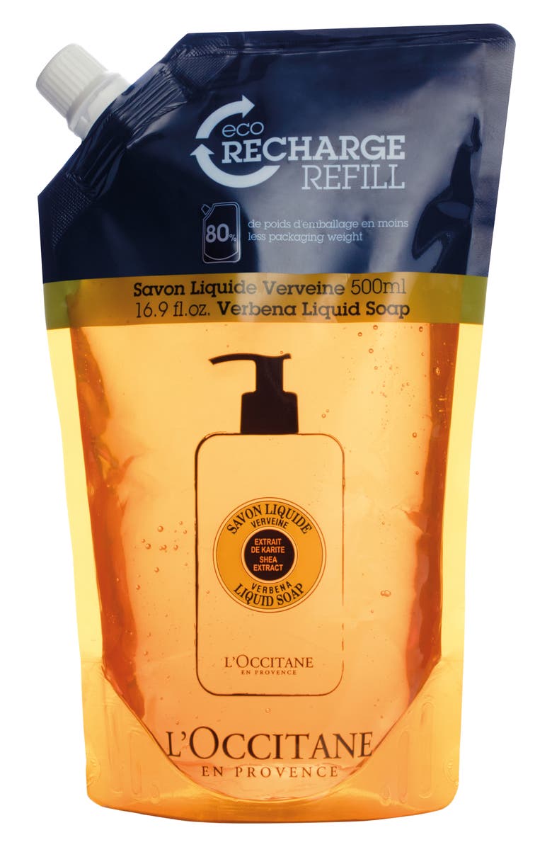 L'Occitane Verbena Liquid Soap Eco-Refill, Main, color,
