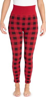 MUK LUKS Fleece Lined Leggings - 4" Waistband