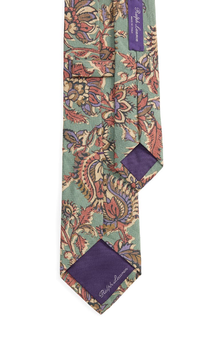 Ralph Lauren Purple Label Paisley Silk & Linen Tie, Alternate, color, Percy Paisley