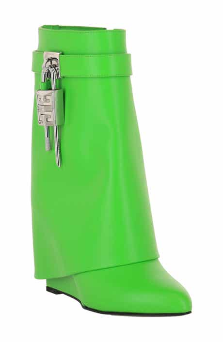 Givenchy Shark Lock Leather Wedge Boot
