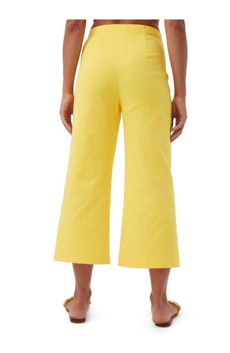 Trina Turk Saltie 2 Cropped Wide Leg Pant, Alternate, color, Lavandou Lemon