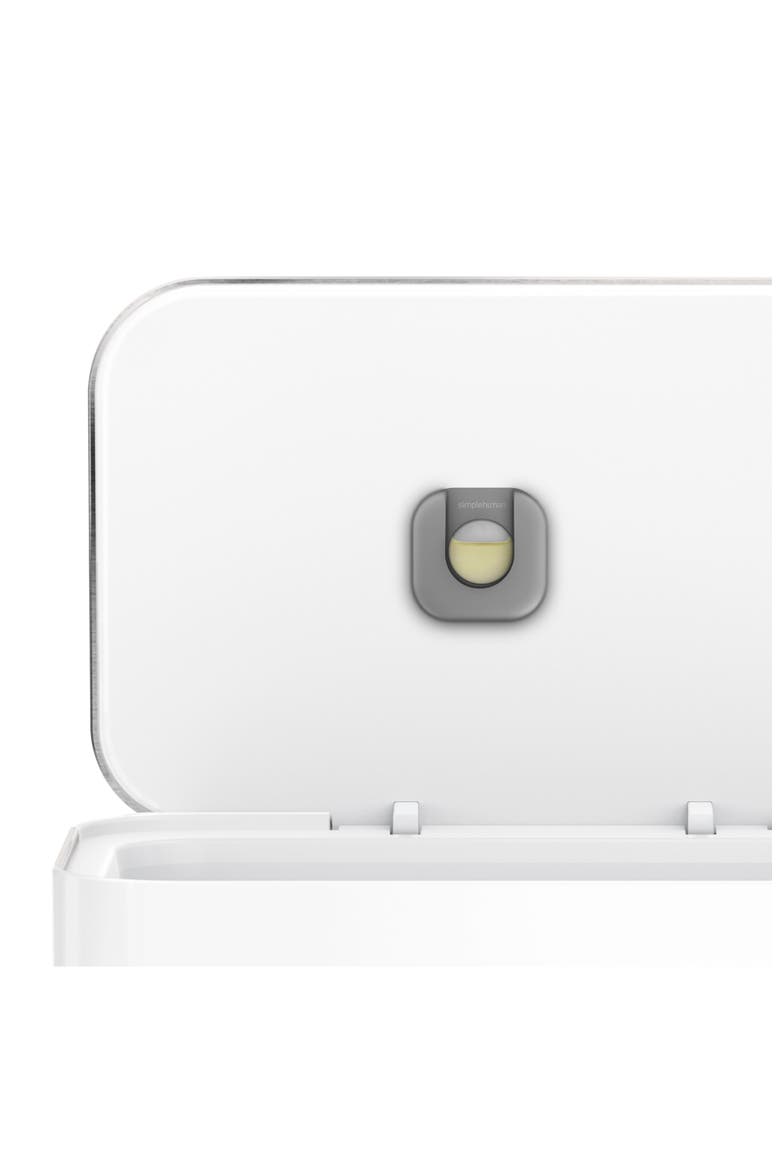 55L rectangular step can with liner pocket, Alternate, color, WHITE
