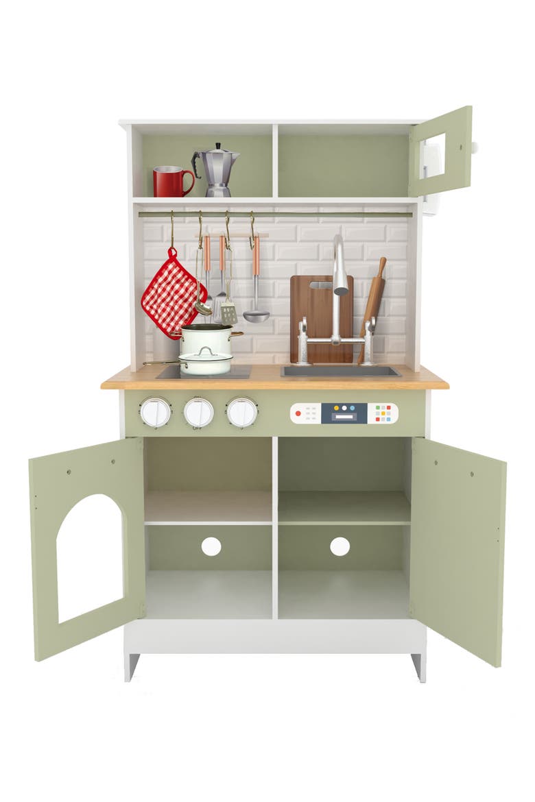Little Chef Play Kitchen, Alternate, color, OLIVE GREEN