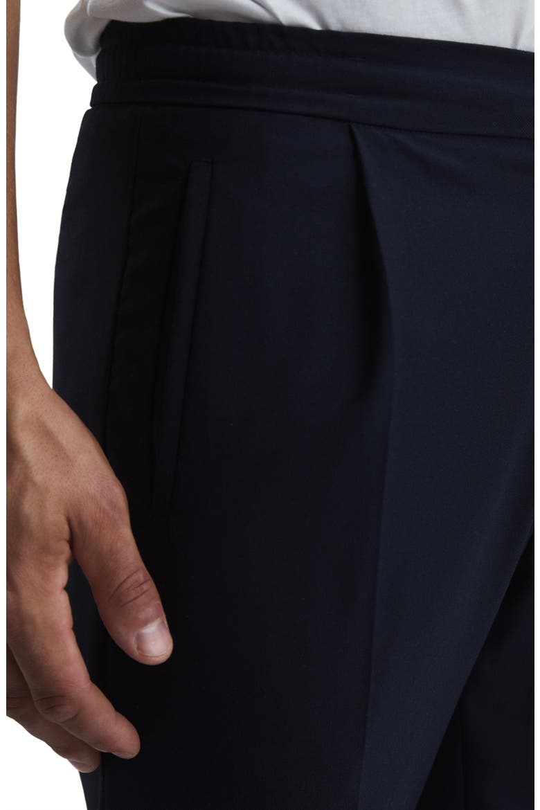 Brighton Pleated Relaxed Taper Pants, Alternate, color, NAVY
