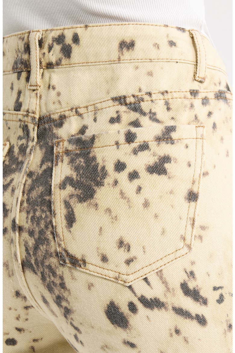 Splatter Pattern Mid Rise Bootcut Jeans, Alternate, color, SPECKLED BONE