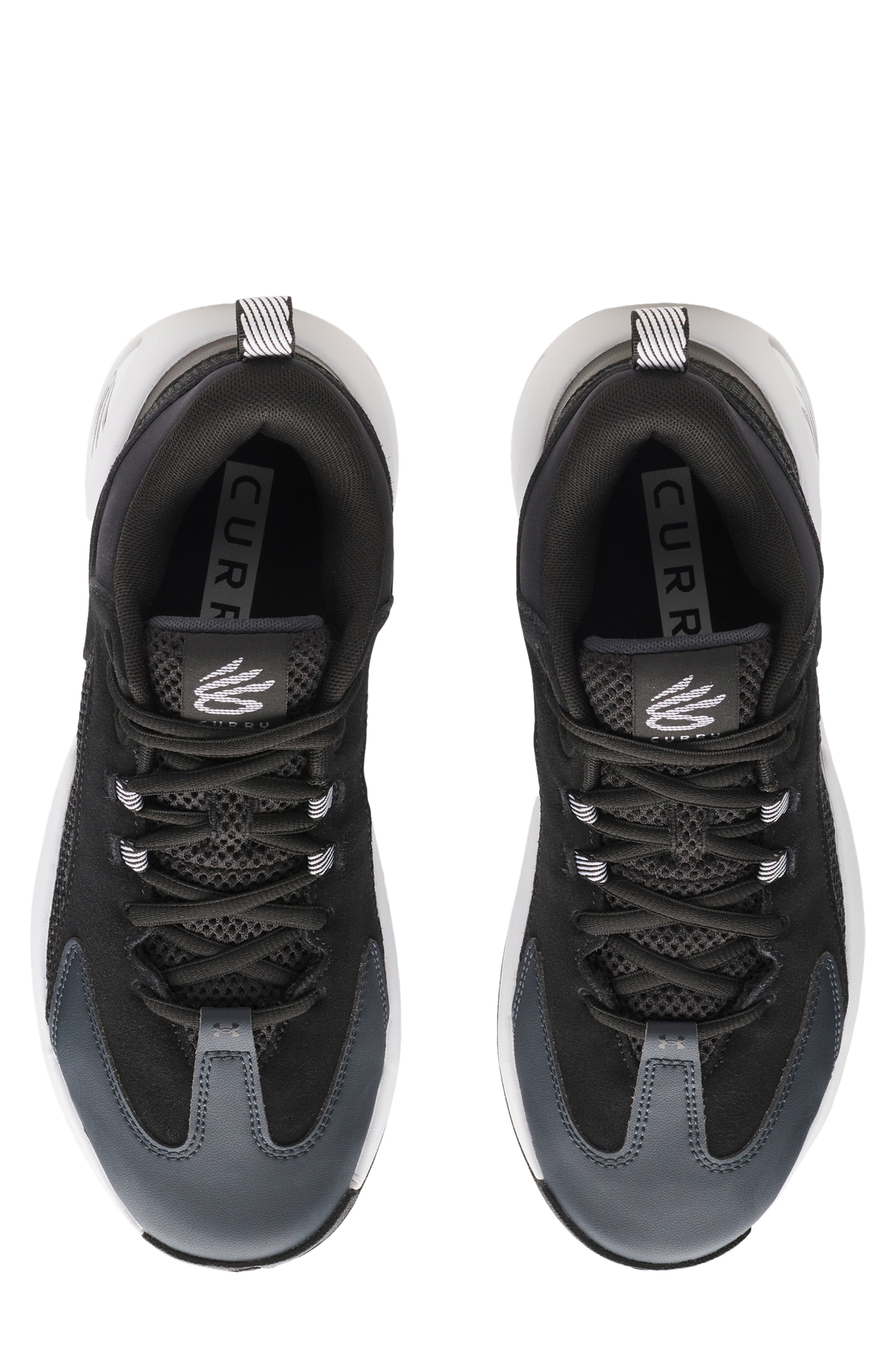 Under Armour Gender Inclusive Curry Sneaker, Alternate, color, Black/ White