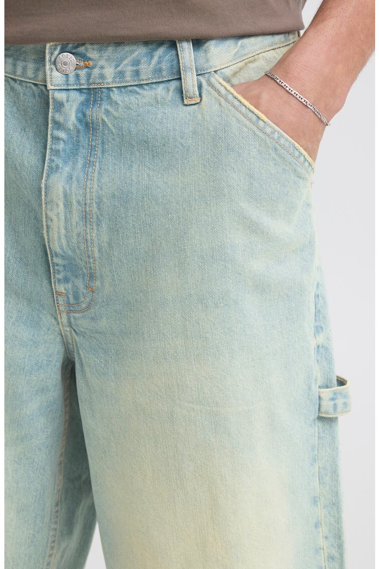 Tobias Denim Carpenter Shorts, Alternate, color, LIGHT BLUE BLEACHED DENIM