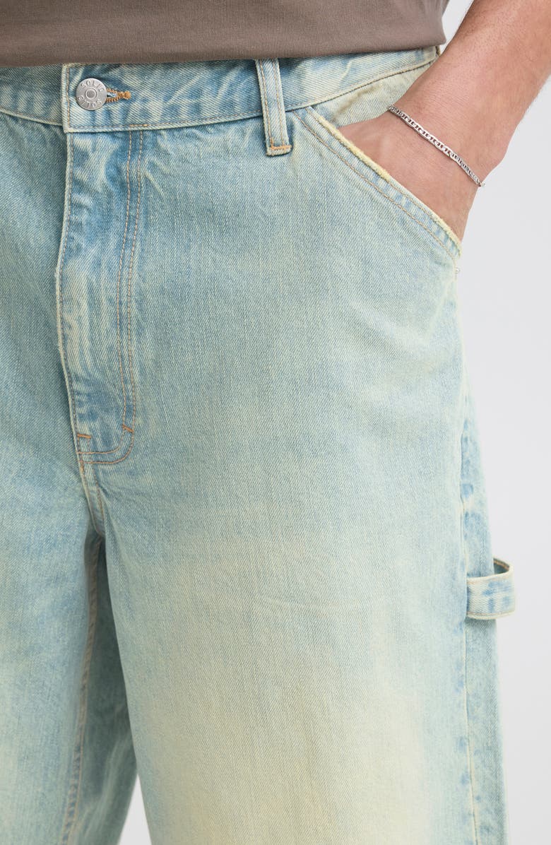 !SOLID Tobias Denim Carpenter Shorts, Alternate, color, Light Blue Bleached Denim