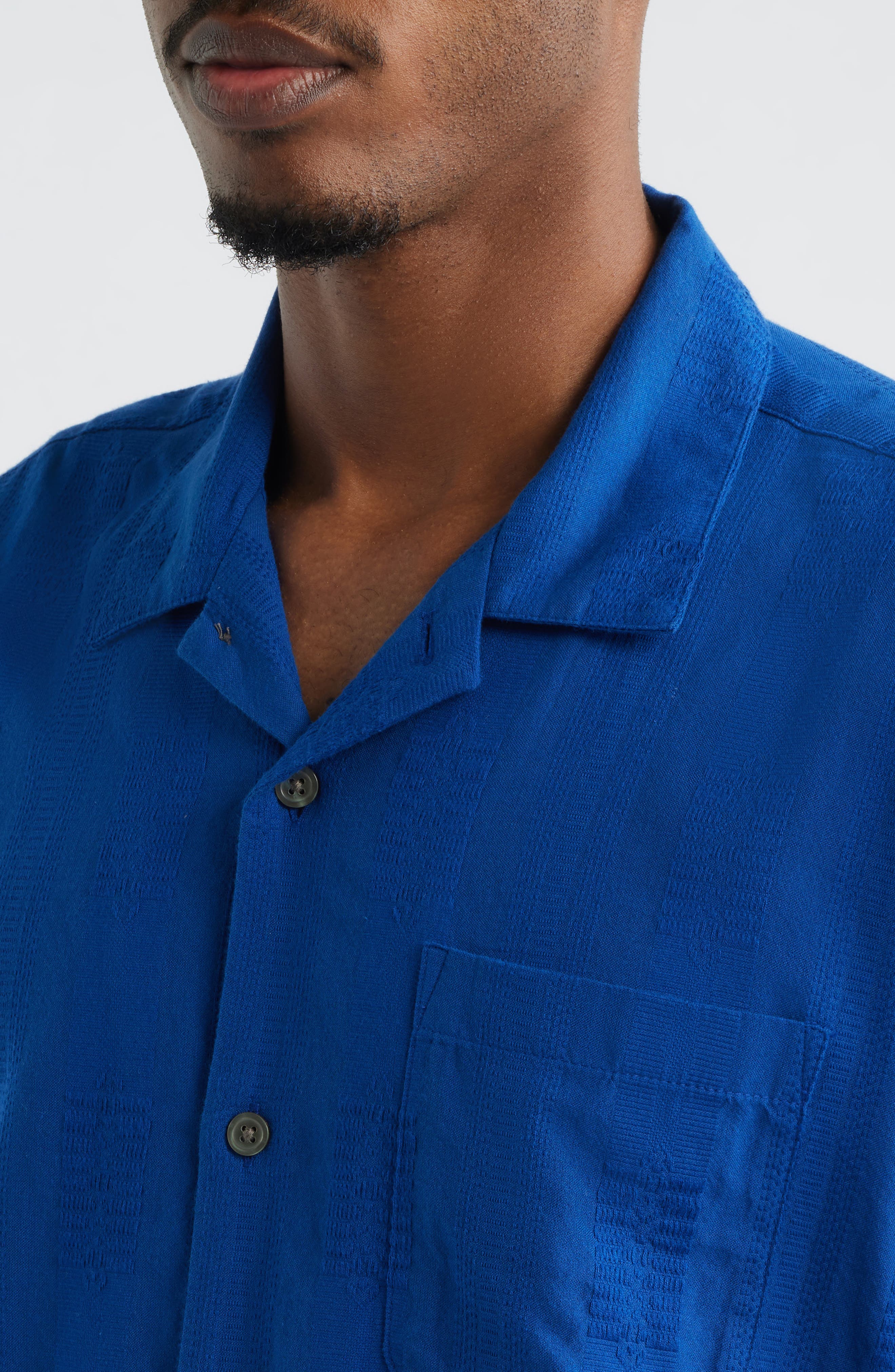 Samuel Texture Stripe Camp Shirt - image 4