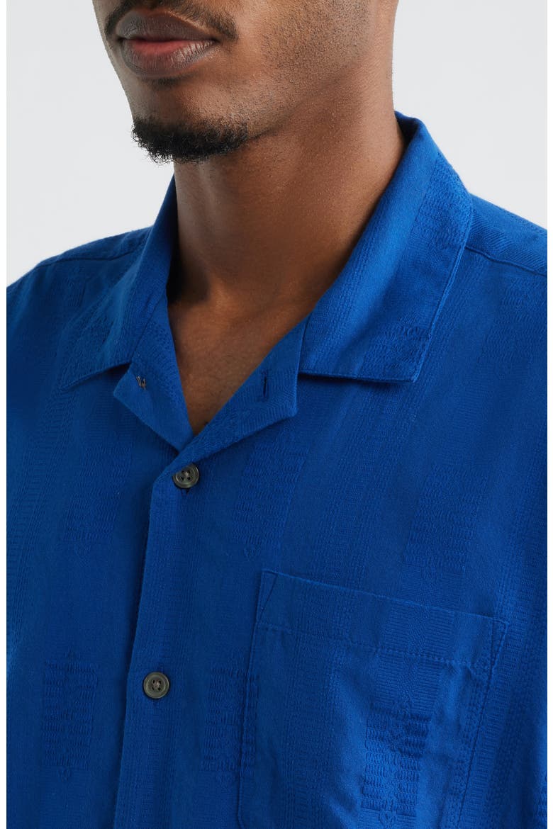 Samuel Texture Stripe Camp Shirt, Alternate, color, DAZZLING BLUE MULTI