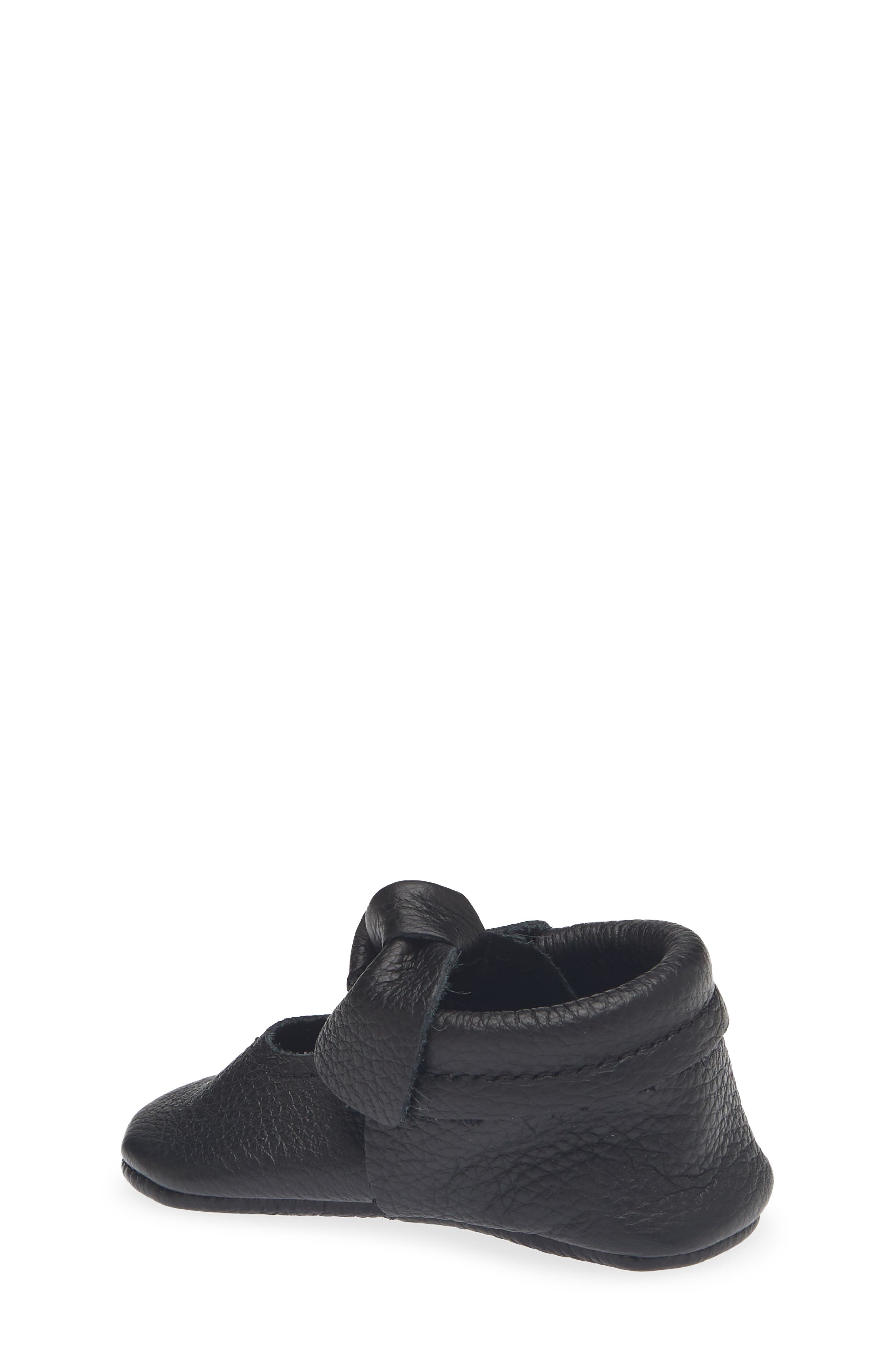 Kids' Knotted Bow Leather Mary Jane, Alternate, color, EBONY