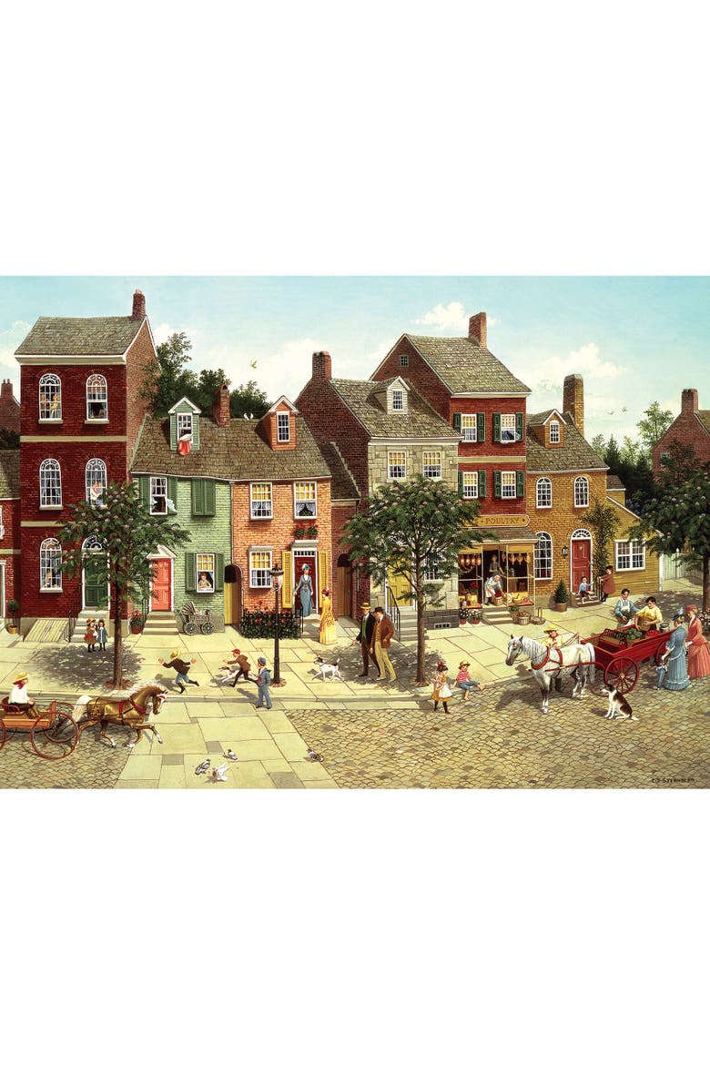 The Curve In The Square 1000 Piece Puzzle, Alternate, color, Multicolored