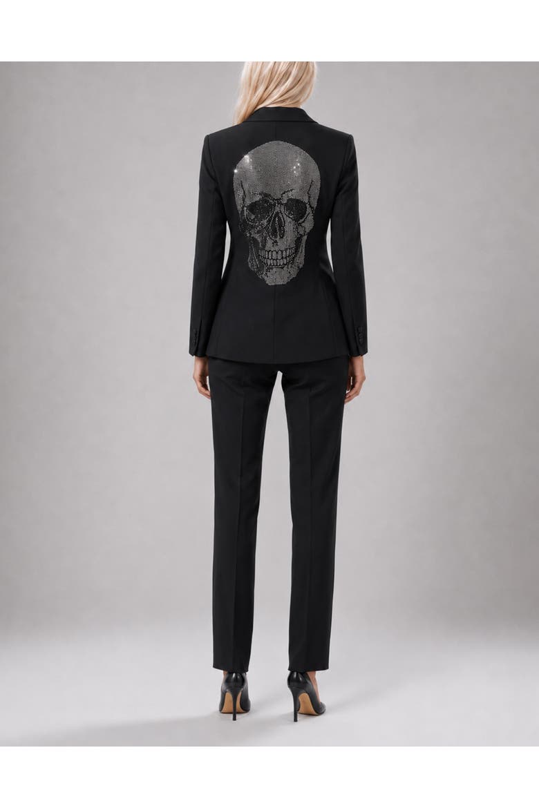 Single Breasted Fit Blazer Skull Women, Alternate, color, black
