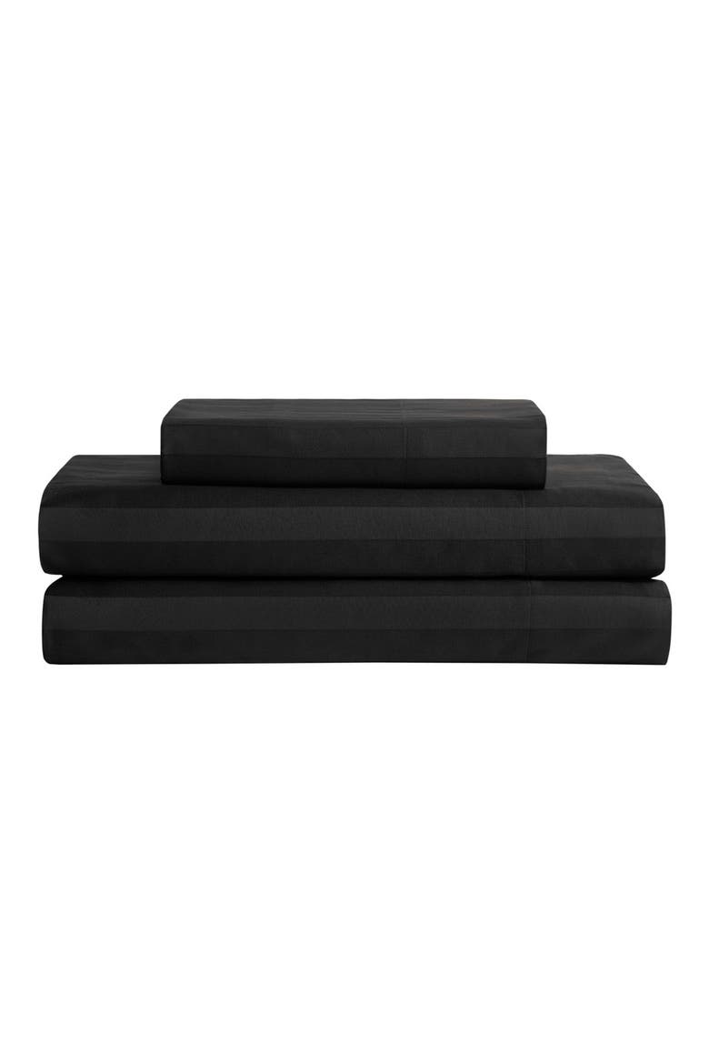 Regal Dreams 300 Thread Count Sateen Sheet Set., Alternate, color, JET BLACK