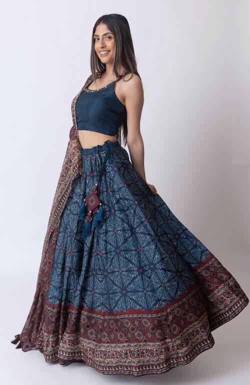 Raas Kanika Bandhani Print Lehenga Choli In Blue