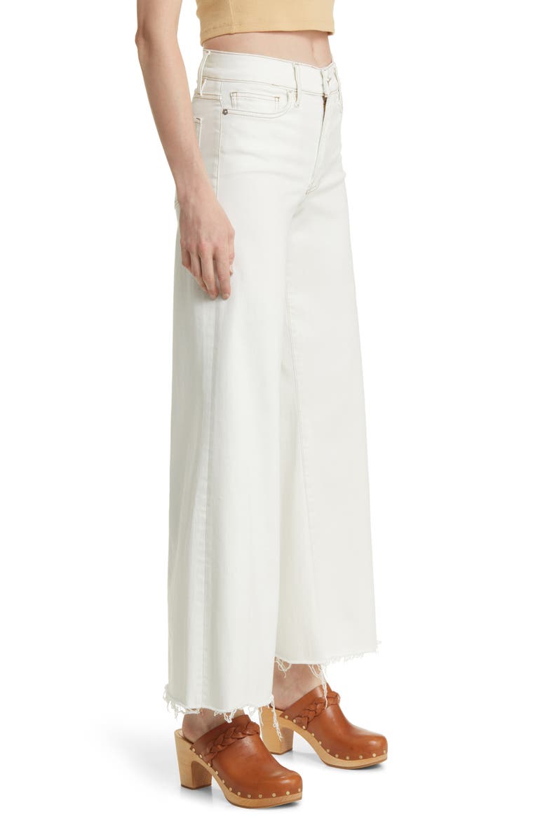 Le Palazzo Raw Hem Crop Wide Leg Jeans, Alternate, color, AU NATURAL CLEAN