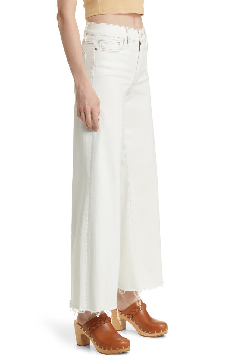 FRAME Le Palazzo Raw Hem Crop Wide Leg Jeans, Alternate, color, Au Natural Clean
